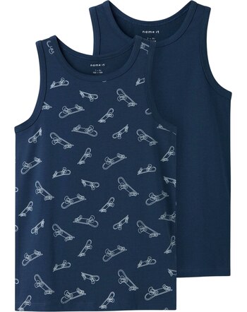 Name it Tanktop/Unterhemd im 2er-Set aus Bio-Baumwolle NKMTANK - Titan