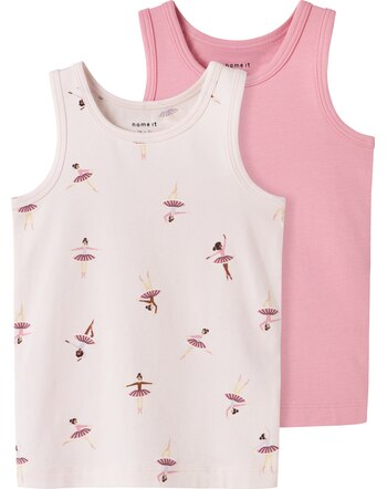 Name it Tanktops im 2er-Set aus Baumwolle mit Ballerinas NMFTANK - Pearl