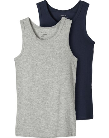 Name it Tanktops im 2er-Set aus Bio-Baumwolle NKMTANK - Grey Melange