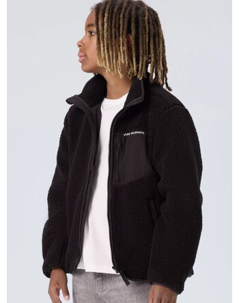 Name it Teddy-Jacke mit Stehkragen und Brusttasche NKNMATTIA - Black