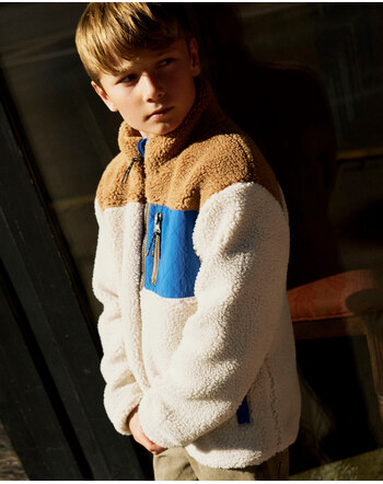 Name it Teddy-Jacke mit Stehkragen und Brusttasche NKMMACEY - Rainy Day