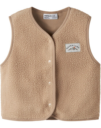 Name it Teddy-Weste mit Druckknopfleiste NMMOWE - Sesame