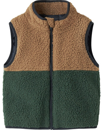 Name it Teddy-Weste mit Stehkragen NMMMALL - Jungle Green