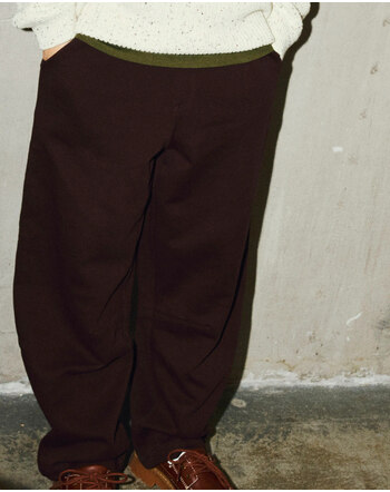 Name it Thermo-Jogginghose im Barrel-Fit aus Bio-Baumwolle NKMODEN - Chocolate Plum