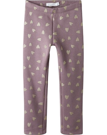 Name it Thermo-Leggings mit Herzen NMFTAVINA - Grape Shake