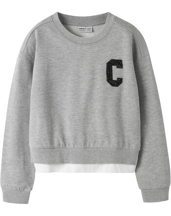 Name it Thermo-Sweatshirt aus 100 % Bio-Baumwolle NKFROMAKO - Grey Melange