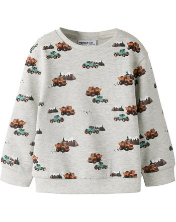 Name it Thermo-Sweatshirt aus 100 % Bio-Baumwolle NMMONIKIAN - Light Grey Melange