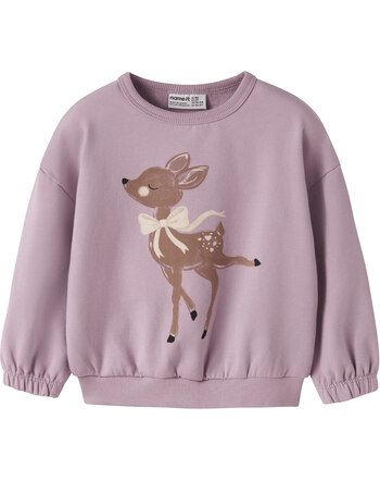 Name it Thermo-Sweatshirt aus Bio-Baumwolle mit Rehkitz-Aufdruck NMFRYFIE - Mauve Shadows