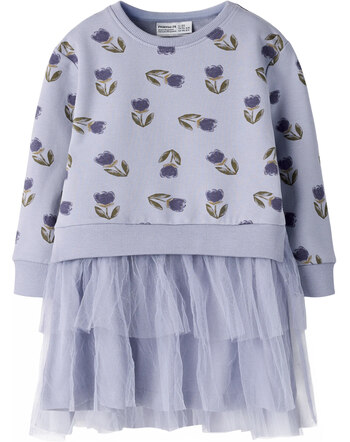 Name it Thermo-Sweatshirt-Kleid aus Bio-Baumwolle mit Tulpen NMFOKLA - Heirloom Lilac