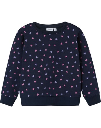 Name it Thermo-Sweatshirt mit Herzen NMFDAVINA - Dark Sapphire
