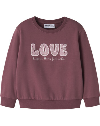 Name it Thermo-Sweatshirt mit 'Love'-Applikation NMFOCLOVE - Wild Ginger