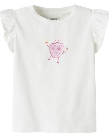 Name it Top mit Rüschenärmeln aus Bio-Baumwolle MNFFLITTAZ - Cloud Dancer