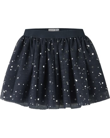 Name it Tüll-Rock mit silbernen Herzen NMFTERANA - Navy Blazer