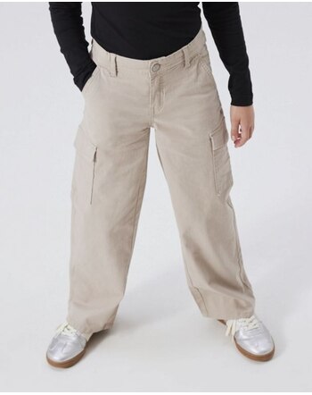 Name it Twill-Hose Cargo NKFROSE WIDE - Pure Cashmere