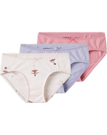 Name it Unterhosen im 3er-Set aus Baumwolle mit Ballerinas NMFBRIEFS - Pearl