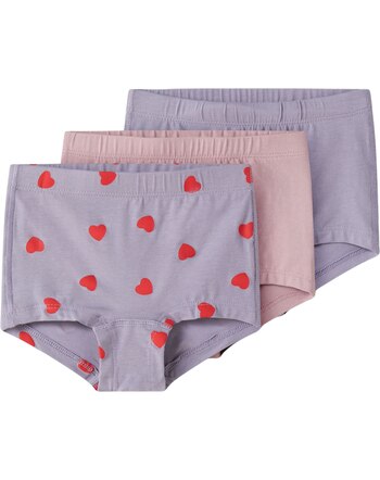Name it Unterhosen im 3er-Set aus Bio-Baumwolle NMFTIGHTS - Lavender Gray