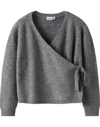 Name it Wickel-Strickjacke NKFSANIE - Grey Melange