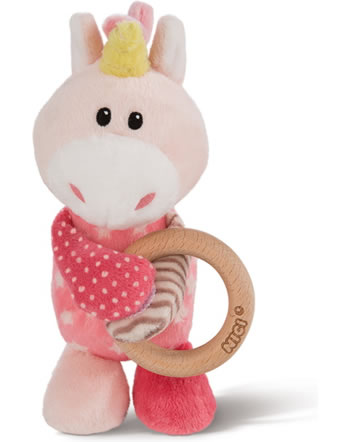 Nici My First Nici Grabber with wooden ring Unicorn Stupsi
