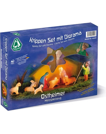 Ostheimer Crèche Set avec Diorama 11 pièces Classics 60205