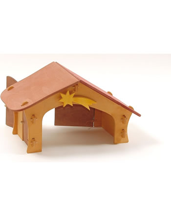 Ostheimer Crib / Nativity Stable with Star and Bird Perch
