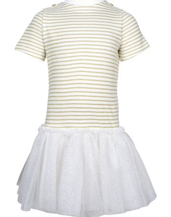 Petit Bateau Festive 2-in-1 dress tulle skirt long sleeve cream/gold