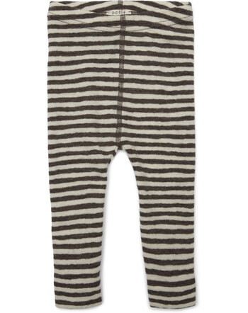 Petit by Basics Baby-Leggings aus Merinowolle - Raw White/Earth Melange