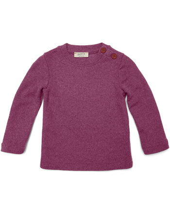 Petit by Basics T-Shirt Langarm aus Merinowolle - Camelia Melange