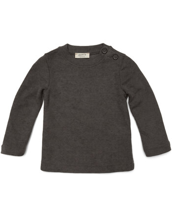 Petit by Basics T-Shirt Langarm aus Merinowolle - Earth Melange