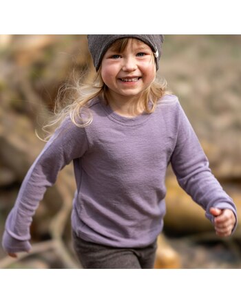 Petit by Basics T-Shirt Langarm aus Merinowolle - Lavender