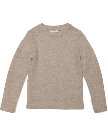 Petit by Basics T-Shirt Langarm aus Merinowolle - Sand Melange
