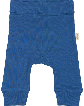 Petit Piao Baby-Leggings in Rippoptik aus Bio-Baumwolle und Modal - True Blue