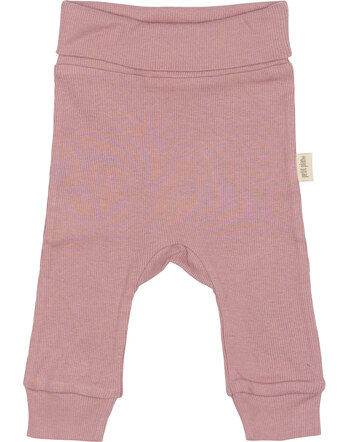 Petit Piao Baby-Leggings in Rippoptik aus Bio-Baumwolle und Modal - Nostalgic Rose