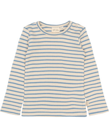 Petit Piao Langarmshirt in Rippoptik aus Bio-Baumwolle und Modal SKY - Infinity Striped