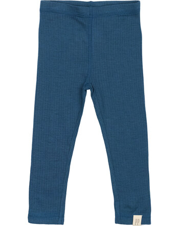 Petit Piao Leggings aus 100% Merinowolle - Ensign Blue