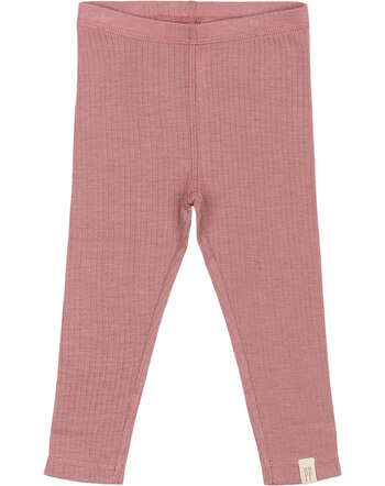 Petit Piao Leggings aus 100% Merinowolle - Nostalgic Rose