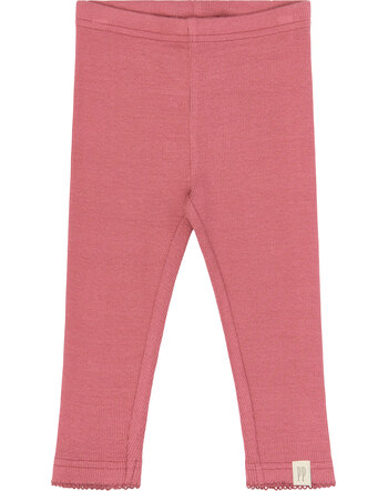 Petit Piao Leggings in Rippoptik aus Bio-Baumwolle und Modal - Mauvewood
