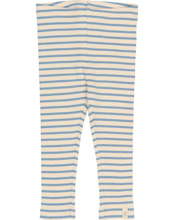 Petit Piao Leggings in Rippoptik aus Bio-Baumwolle und Modal SKY - Infinity Striped
