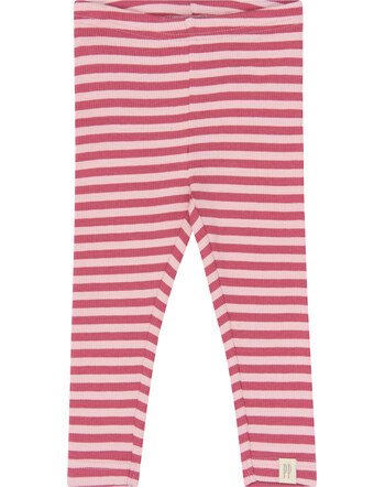 Petit Piao Leggings in Rippoptik aus Bio-Baumwolle und Modal - Zephyr Striped