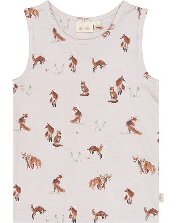 Petit Piao Unterhemd/Tanktop aus Bio-Baumwolle - Gray Morn Fox 🦊