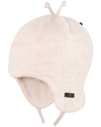 Pure Pure by Bauer Bindemütze aus Bio-Merinowolle und Baumwolle - Woll-Weiss