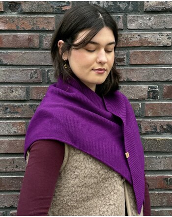 Pure Pure by Bauer Damen-Dreieckstuch aus Merinowolle & Cashmere - Purple-Wine 🍇🌿