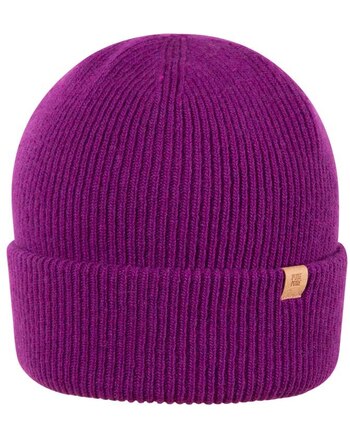 Pure Pure by Bauer Damen-Mütze aus Merinowolle und Kaschmir - Purple-Wine