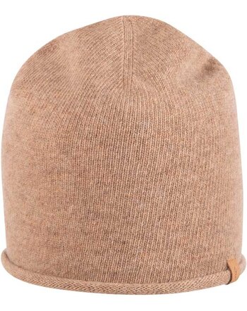 Pure Pure by Bauer Damen-Strickmütze/Beanie mit Rollrand aus Merinowolle & Cashmere - Kaschmir 🤎🌿