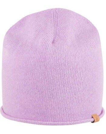 Pure Pure by Bauer Damen-Strickmütze/Beanie mit Rollrand aus Merinowolle & Cashmere - Lilac 💜🌿