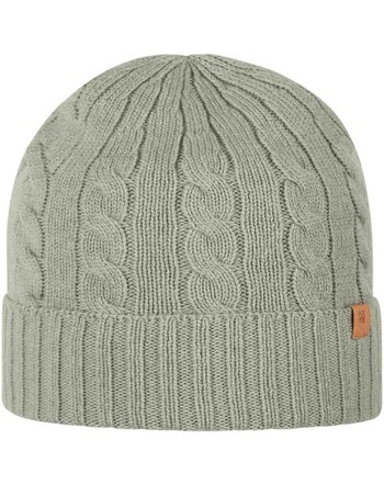 Pure Pure by Bauer Damen-Zopfmütze aus Merinowolle & Kaschmir - Salbei