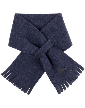 Pure Pure by Bauer Fleece-Schal aus Bio-Merinowolle & Bio-Baumwolle 70x10 cm - Marine