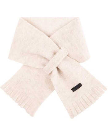 Pure Pure by Bauer Fleece-Scarf made from Organic Merino Wool & Organic Cotton - Woll-Weiss