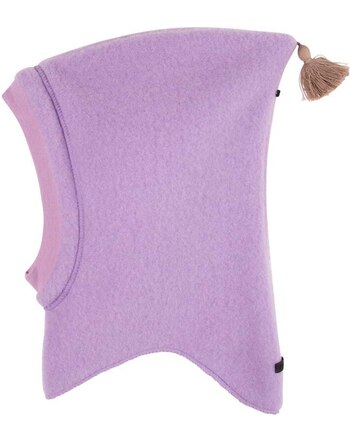 Pure Pure by Bauer Fleece-Schlupfmütze aus Bio-Merinowolle - Lilac