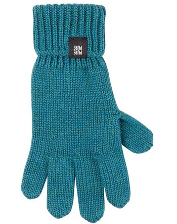 Pure Pure by Bauer Strickhandschuhe aus Bio-Merinowolle, Bio-Baumwolle & Seide - Petrol