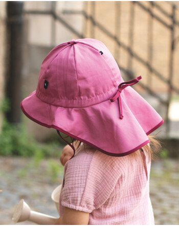 Pure Pure by Bauer Sonnenhut mit UV-/Nackenschutz aus Bio-Baumwolle - Crocus